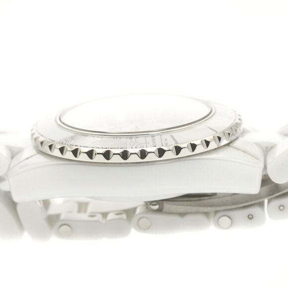 CHANEL J12 white ceramic H6477 12P diamond 20YEARS Quartz Ladies Watch_869274 main image 4